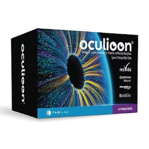 Oculioon Omega 3 Lutein Zeaksantin Vitamin ve Mineral Kompleks 60 Kapsül ürün görseli