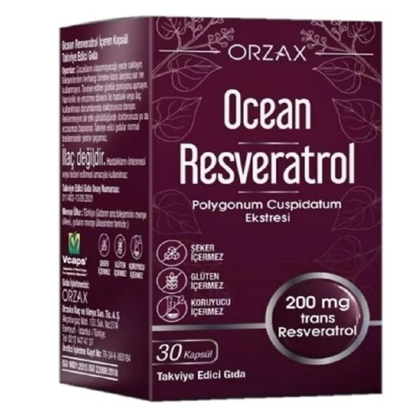 Ocean Resveratrol 200 mg 30 Kapsül ürün görseli