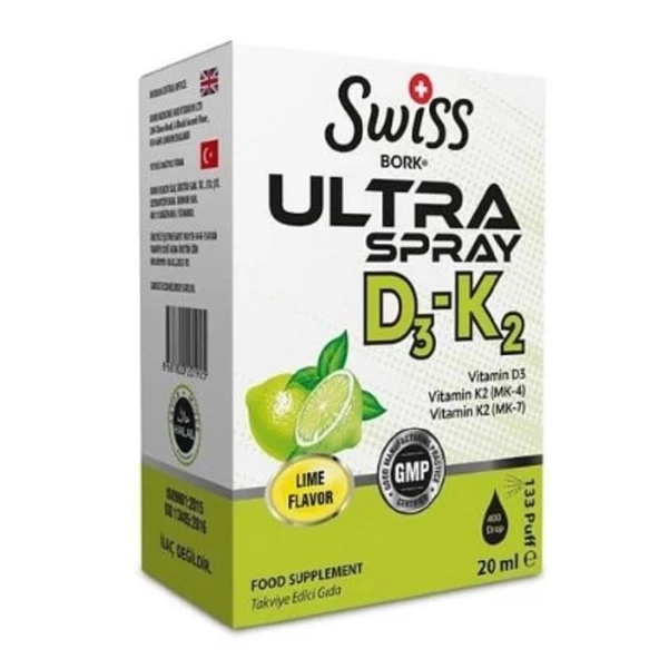 Swiss Bork Ultra D3-K2 Sprey 20 ml ürün görseli