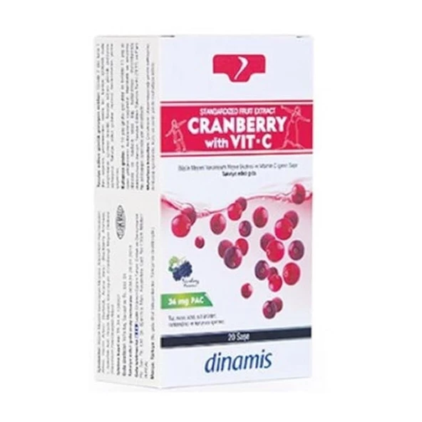 Dinamis Cranberry with Vit-C 20 Saşe ürün görseli