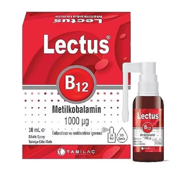 Lectus Metilkobalamin Dilaltı Sprey 10 ml ürün görseli