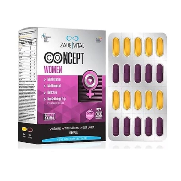 Zade Vital Concept Women Kapsül 60'lı ürün görseli