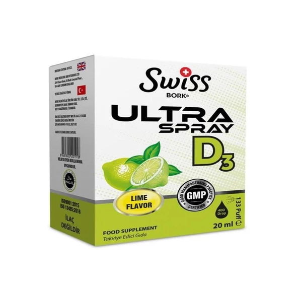 Swiss Bork Ultra D3 Sprey 20 ml ürün görseli