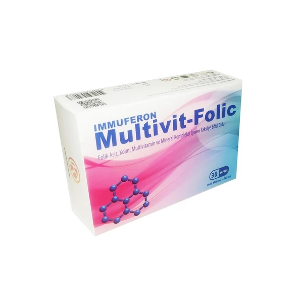 Multivit-Folic Folik asit, Kalsiyum, Magnezyum, Bor 30 Kapsül - 2