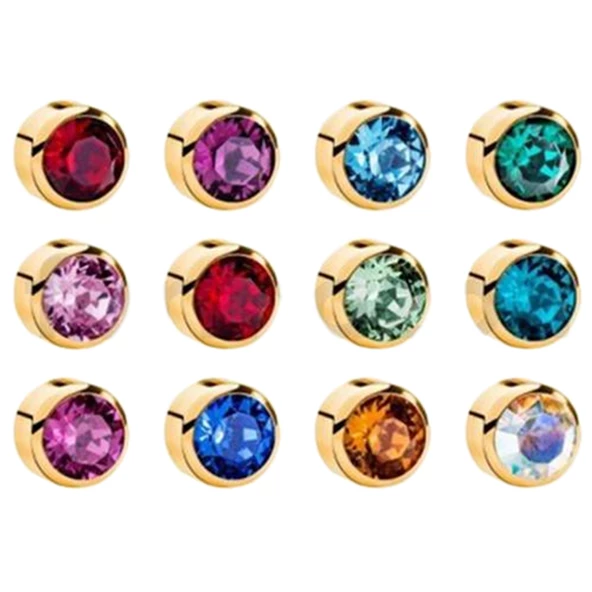 Nina Kulak Delme Küpesi Sarı Renk Karışık 12'li ürün görseli