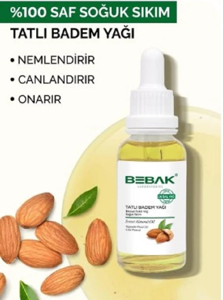 Bebak Tatlı Badem Yağı 30 ml - 3