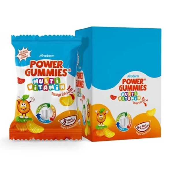 Miraderm Power Gummies Multivitamin 64 Çiğneme Jeli ürün görseli
