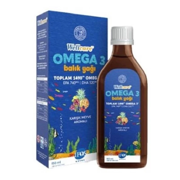 Wellcare Omega 3 Karışık Meyve Aromalı Balık Yağı 150 ml ürün görseli