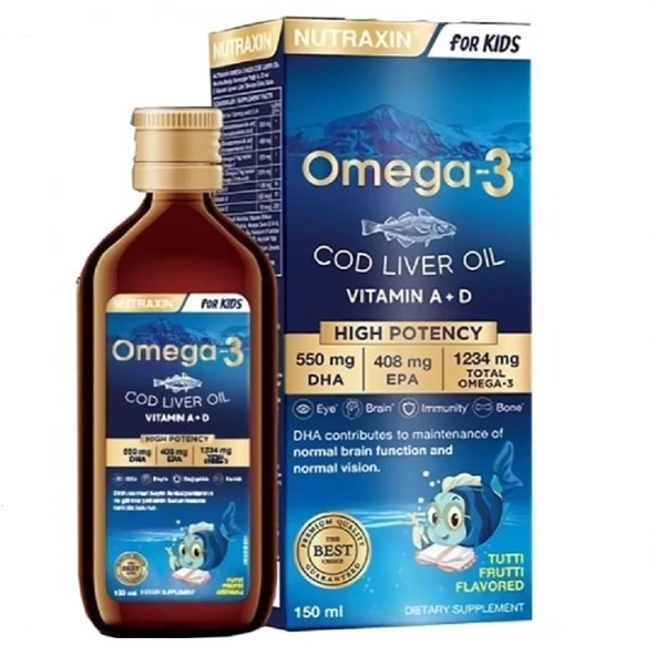 Nutraxin Omega 3 Şurup Karışık Meyve Aromalı 150 ml ürün görseli