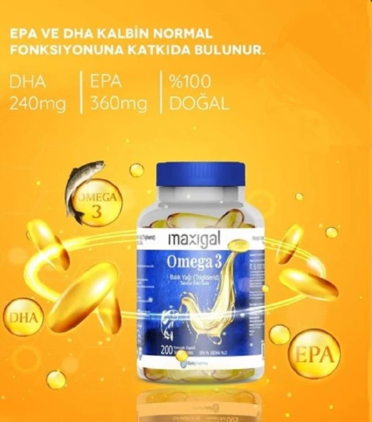 Maxigal Omega 3 200 Kapsül - Resim 2