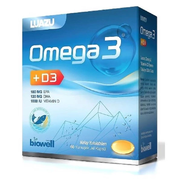 Biowell Luazu Omega-3 + D3 60 Yumuşak Jel Kapsül ürün görseli
