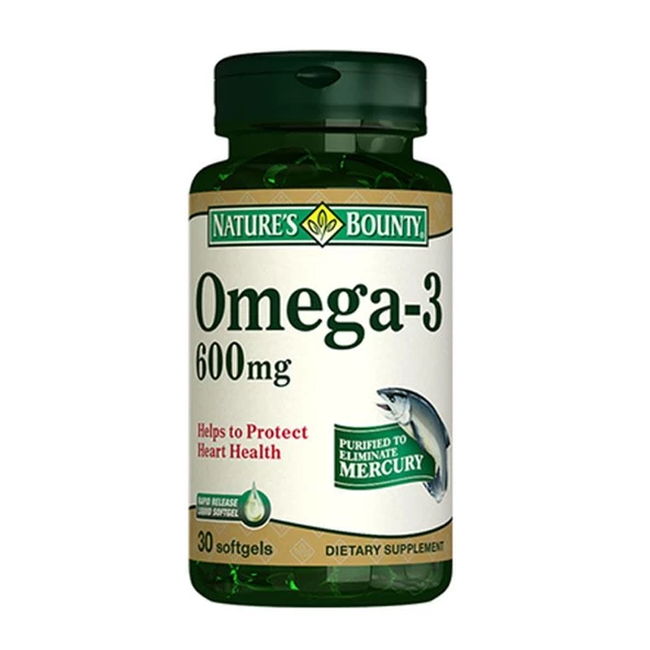 Nature's Bounty Omega-3 600 mg 30 Softgel