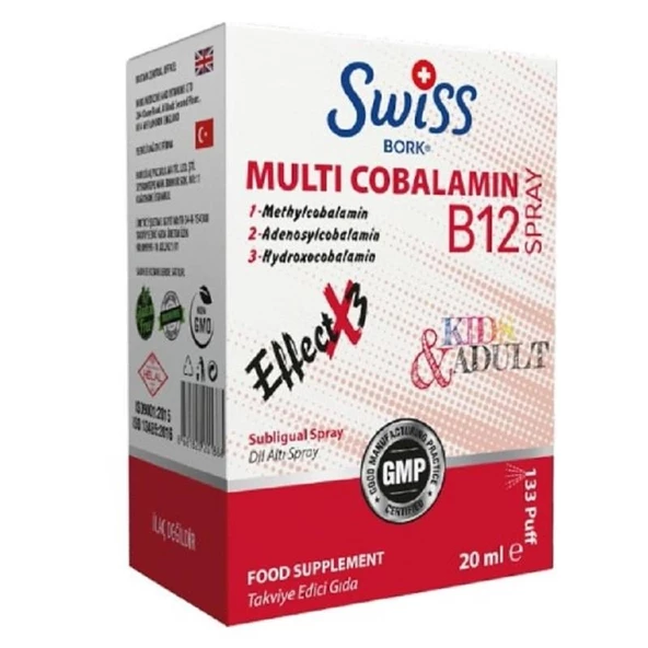 Swiss Bork Multi Cobalamin B12 Sprey 20 ml ürün görseli