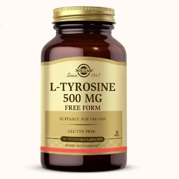 Solgar L-Tyrosine 500 mg 50 Kapsül ürün görseli