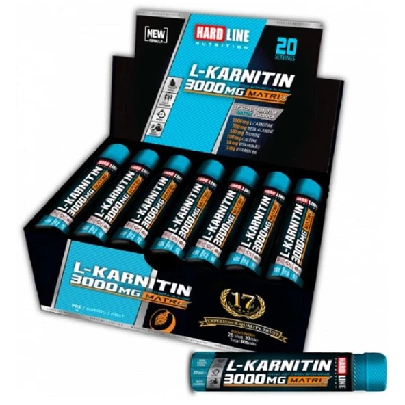 Hardline Nutrition L-Carnitine Şeftali Aromalı 3000 mg 20 Adet ürün görseli