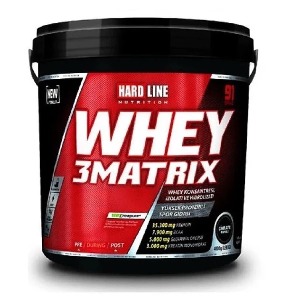 Hardline Nutrition Whey 3 Matrix Çikolatalı 4000 gr ürün görseli