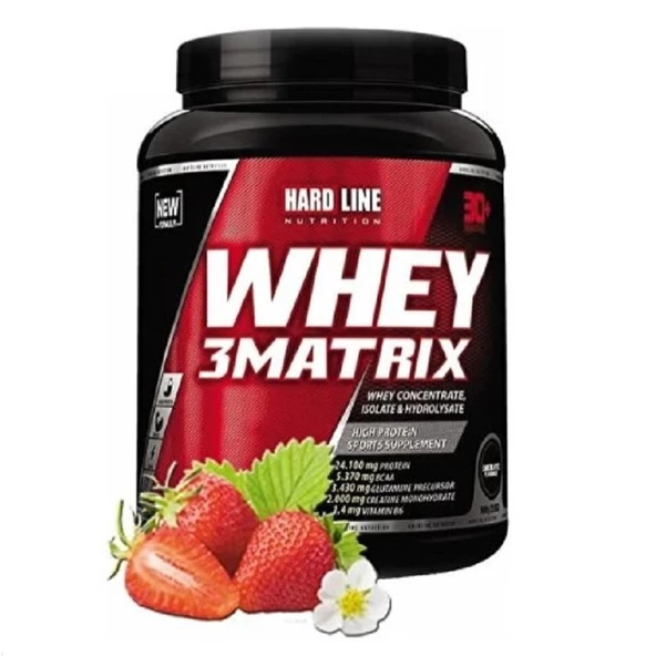 Hardline Nutrition Whey 3 Matrix Protein Çilekli 908 gr ürün görseli