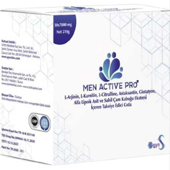 Men Active Pro 700 mg 30 Saşe ürün görseli