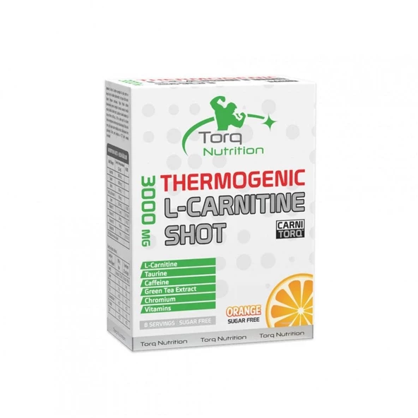 Torq Nutrition Thermogenic L-Carnitine Shot 3000 mg Portakal 8 Adet ürün görseli