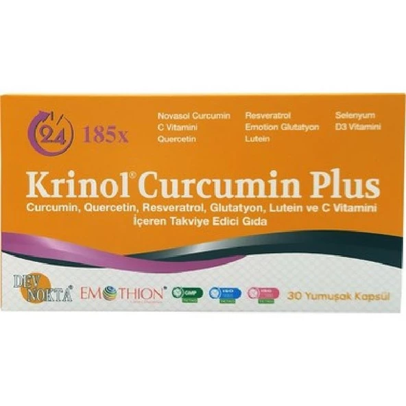 Krinol Curcumin Plus 30 Yumuşak Kapsül ürün görseli