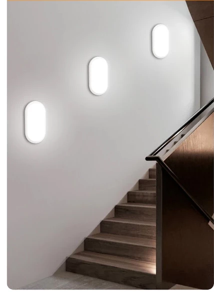 Horoz Aydos 15W Oval Beyaz Led Nem Su Geçirmez Banyo Bahçe Modern Tavan Lambası Beyaz Işık - 7