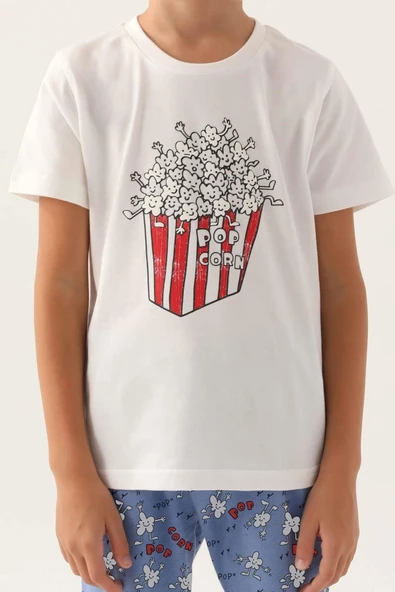 Rolypoly Erkek Çocuk Bermuda Krem Pijama Takımı 3373 - 2