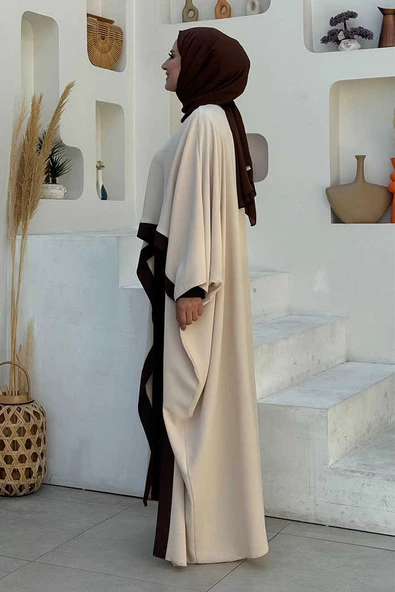 Şeritli Yandan Yırtmaç Detay Uzun Tunik 2742 Taş - Resim 3