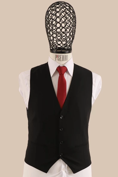 Yelekli Takım Elbise Slim Fit - 4