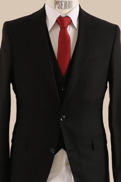 Yelekli Takım Elbise Slim Fit - 3