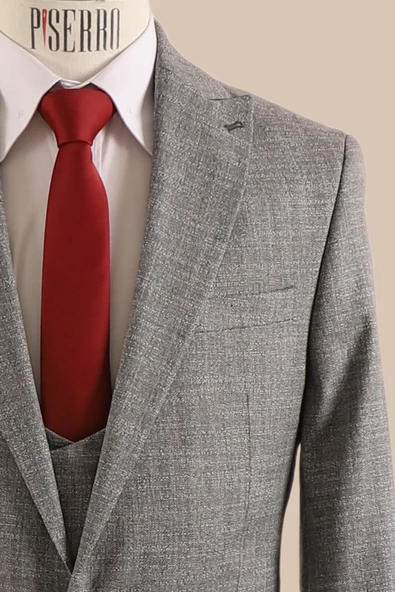 Yelekli Takım Elbise Slim Fit - 5