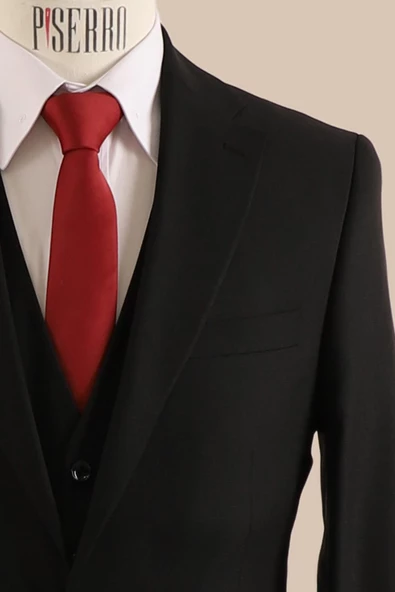 Yelekli Takım Elbise Slim Fit - 5