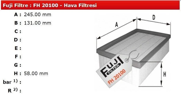 HAVA FİLTRESİ TEMPRA