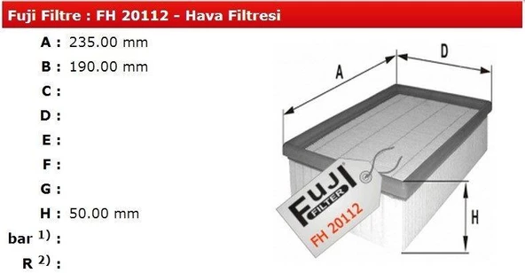 HAVA FİLTRESİ MULTIPLA