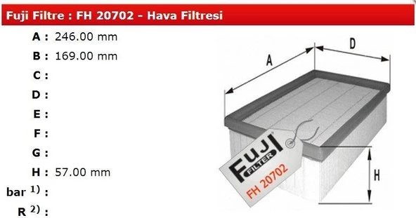 HAVA FİLTRESİ ALFA 145 146 1.4İE