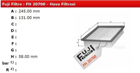 HAVA FİLTRESİ ALFA 145 146 155 1.9TD