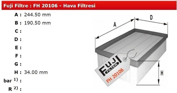 HAVA FİLTRESİ ALBEA PALIO FIAT SIENA