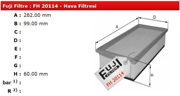 HAVA FİLTRESİ ALBEA DOBLO 1.4