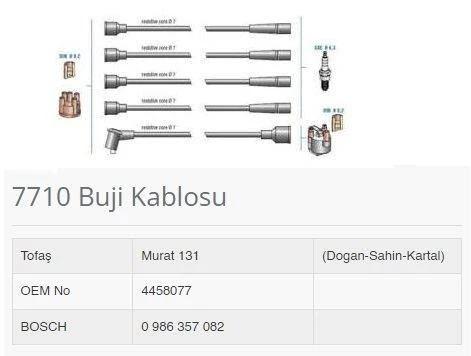 BUJI KABLOSU + BOBIN KABLOSU BUJI KABLOSU DKS DÜZ MOTOR-M131