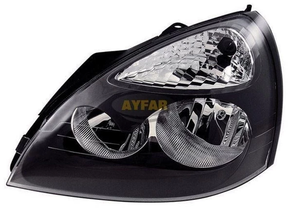 FAR KOMPLE SAĞ MOTORLU RENAULT CLIO 2001-2005 SİYAH ÇERÇEVELİ - 1