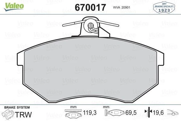 FREN BALATASI ÖN GOLF III 9195- PASSAT B3 8891 AUDI 80-90-200 76A4 94 ürün görseli