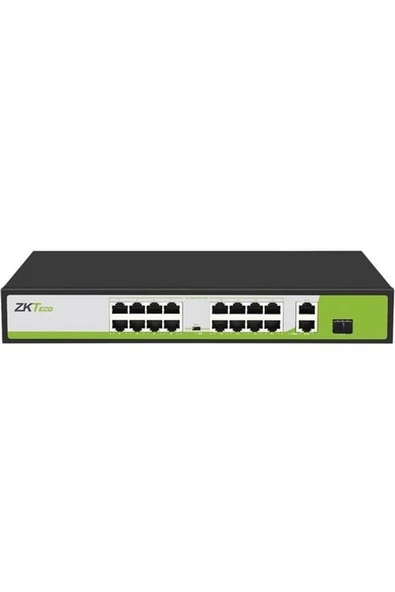 ZKTECO PE162-200-C 16 Port 2xgigabit +1xsfp Uplink Poe Switch