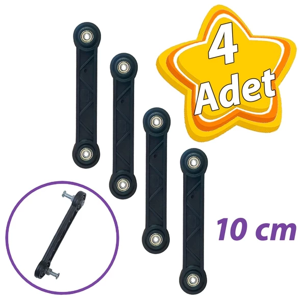4 Adet Beşik Sallama Aparatı Siyah 10 Cm