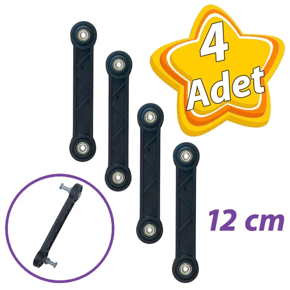 4 Adet Beşik Sallama Aparatı Siyah 12 Cm