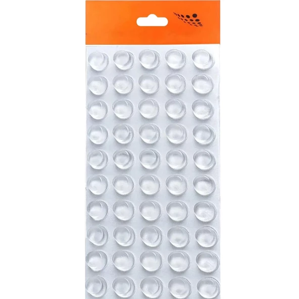 Yapışkanlı Cam Tutucu Şeffaf 10 Mm 50'li Mobilya Raf Ses Tutucu - 2