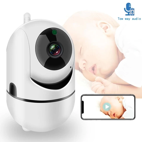 Ev Güvenlik 1080p Wifi Akıllı Kamera Bebek Monitör Hareket Algılama Sesli Alarm Ses Dinleme Gece Görüş Tf Kart Bulut Dep - 2