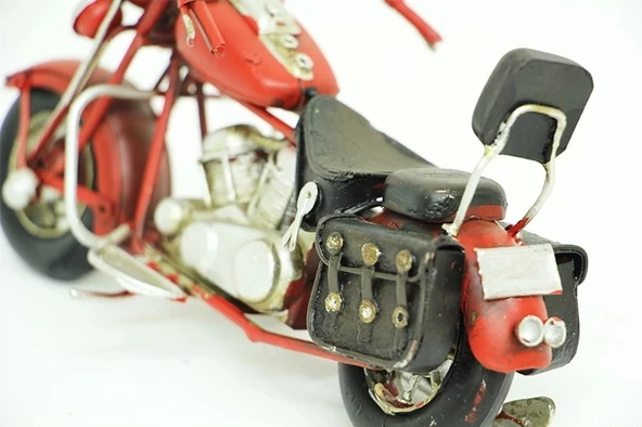 Vintage Tasarım Dekoratif Metal Motosiklet - 4