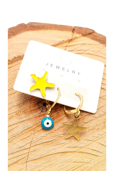 Renkli Figürlü Lüks Küpe ürün görseli 1