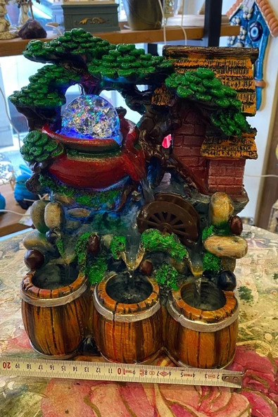 Su Şelalesi Feng Shui Su Objesi Doğa 3 Gözlü - Resim 3