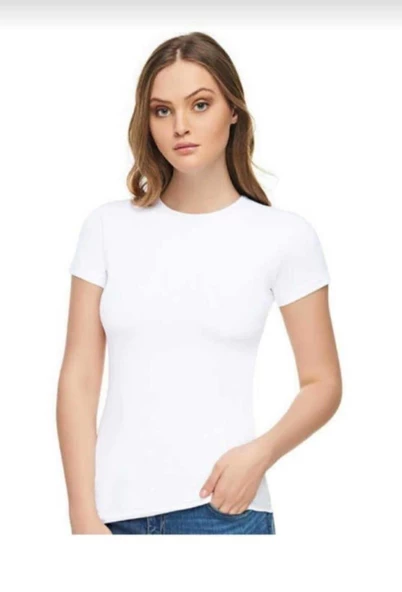 TUTKU ELİT 2202 KADIN ELASTAN SIFIR YAKA YARIM KOL ATLET 12 ADET - Resim 2