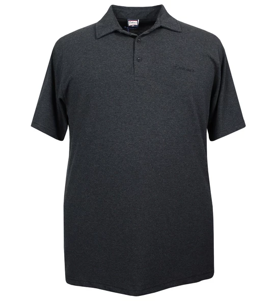 Erkek Büyük Beden 115-171 Kilo Arası İçin Uygun Polo Yaka Tişört Antrasit